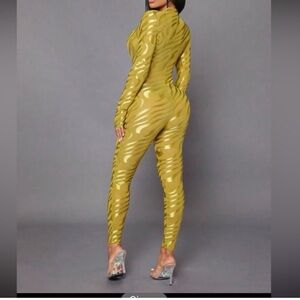 SHEIN SXY Mock Neck Mesh Unitard Jumpsuit size S NWT